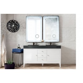 Linear Glossy White 59" Double (Vanity Only Pricing)